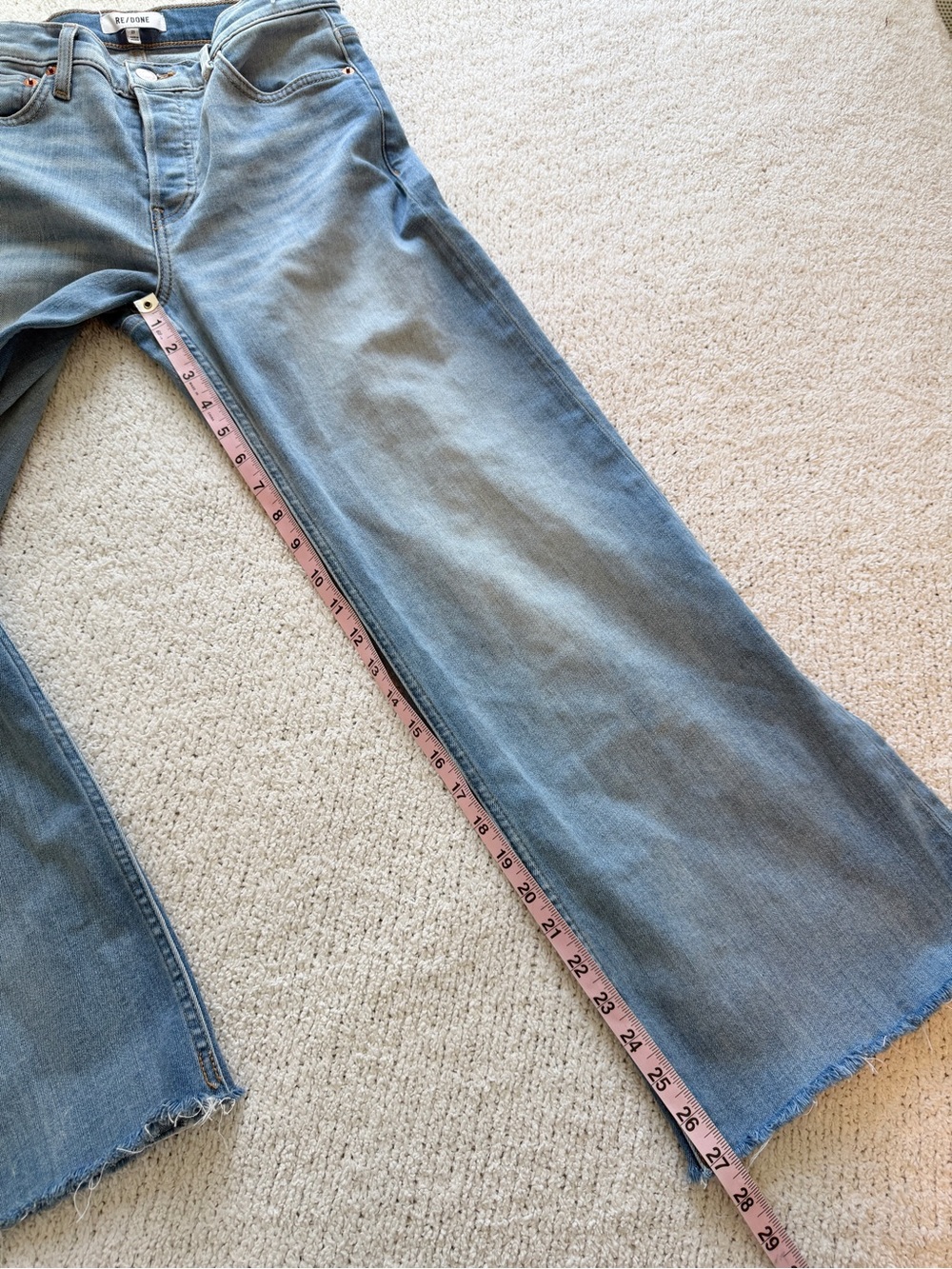 RE/DONE Mid-Rise Wide-Leg Crop Jeans 27 Marea - Picture 10 of 14